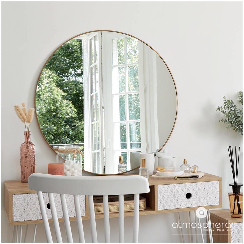 Specchio Rotondo Oro Alice, Ø 76 Cm - Foto 3