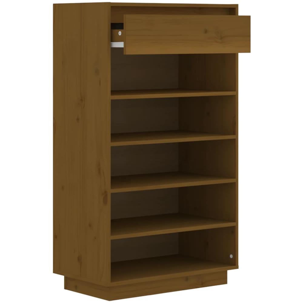 Scarpiera Miele 60x34x105 Cm In Legno Massello Di Pino - Foto 8