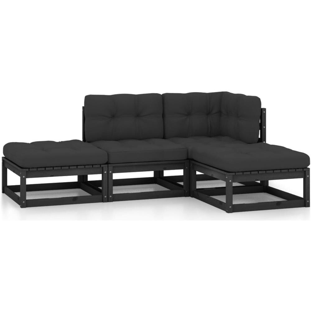 Set Divani da Giardino 4 pz con Cuscini Legno Massello Pino - Foto 2