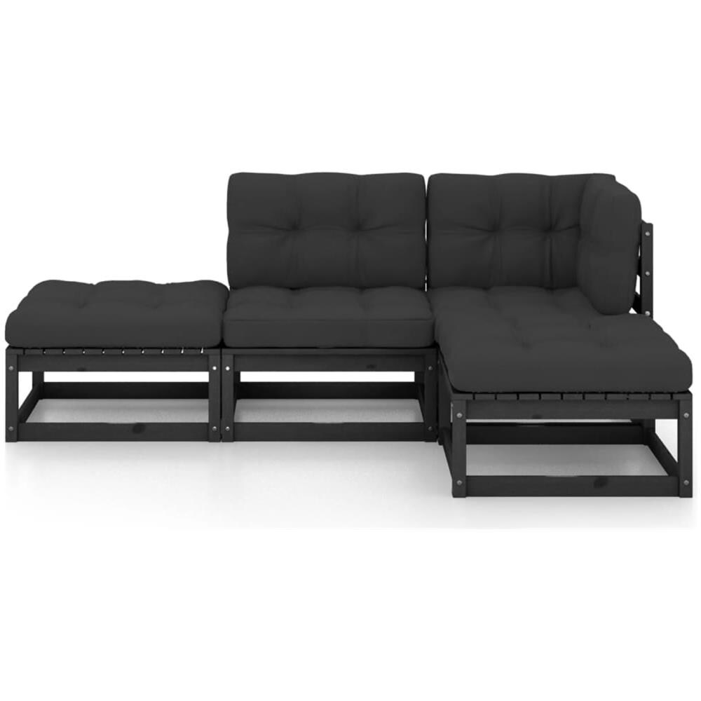 Set Divani da Giardino 4 pz con Cuscini Legno Massello Pino - Foto 3