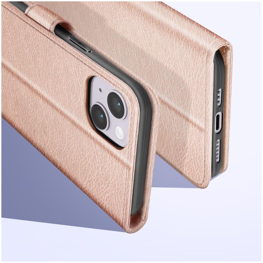Custodia Per Iphone 14 Plus, Portacarte E Funzione Supporto Rose Gold - Foto 2