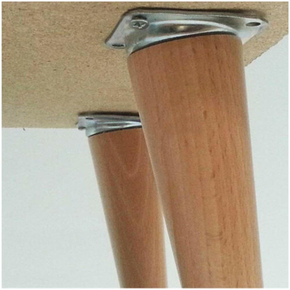 4pcs Tavolo Di Legno Divano A Livello Di Gamba Piastre Di Montaggio Di Ferro Con Viti Per Mobili In Modo Sicuro Connettore Metallico Jiujiuso - Foto 5