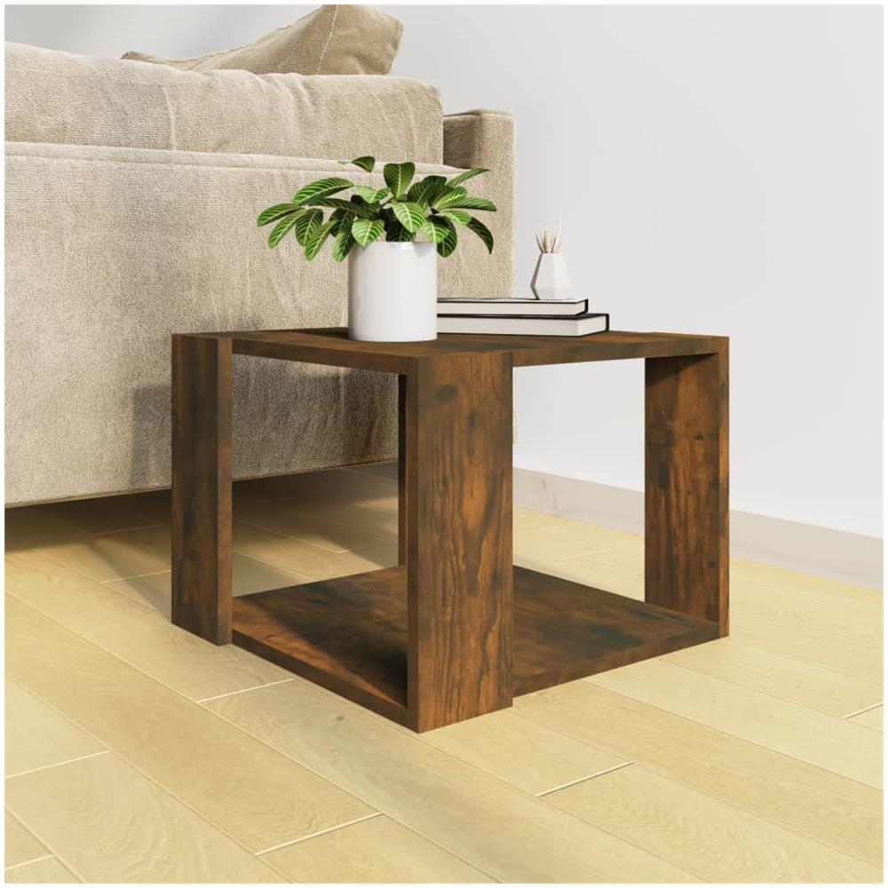 Tavolino Da Salotto Rovere Fumo 40x40x43cm Legno Ingegnerizzato - Foto 2
