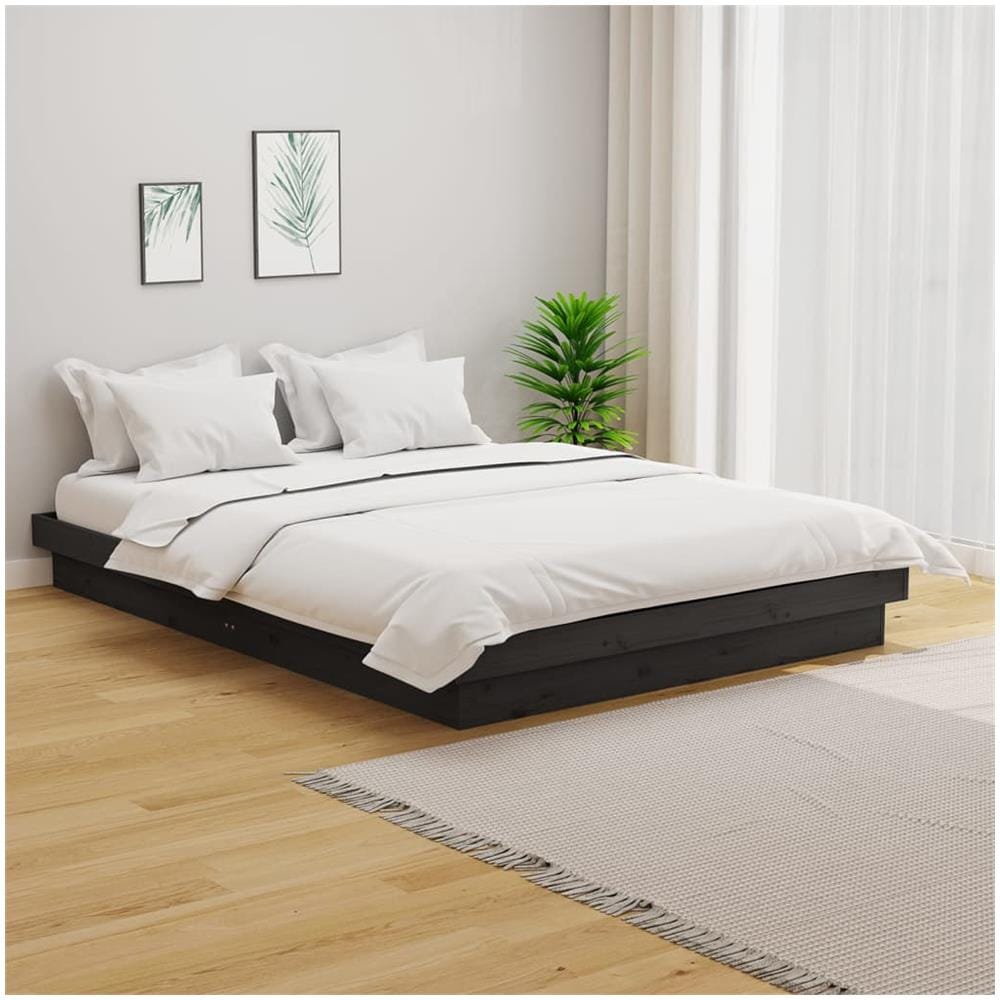 Giroletto Grigio in Legno Massello 120x190 cm Small Double - Foto 1