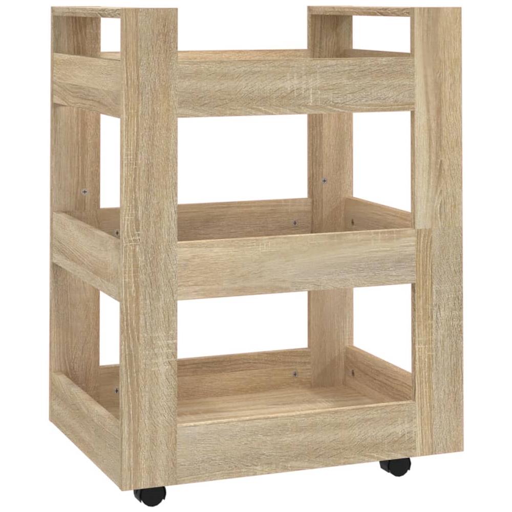 Carrello Da Cucina Rovere Sonoma 60x45x80 Cm Legno Multistrato - Foto 2