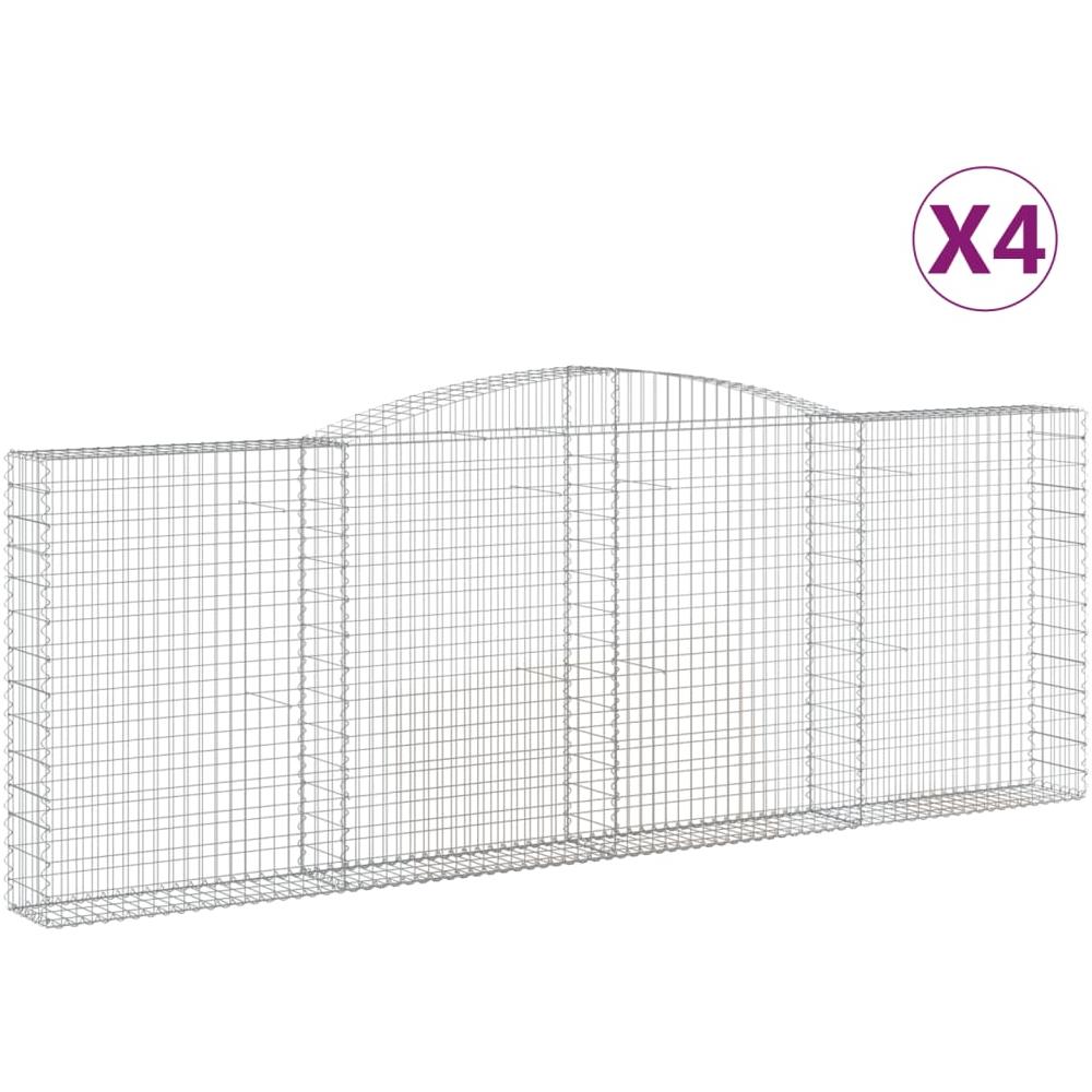 Cesti Gabbioni Ad Arco 4 Pz 400x30x140/160 Cm Ferro Zincato - Foto 1