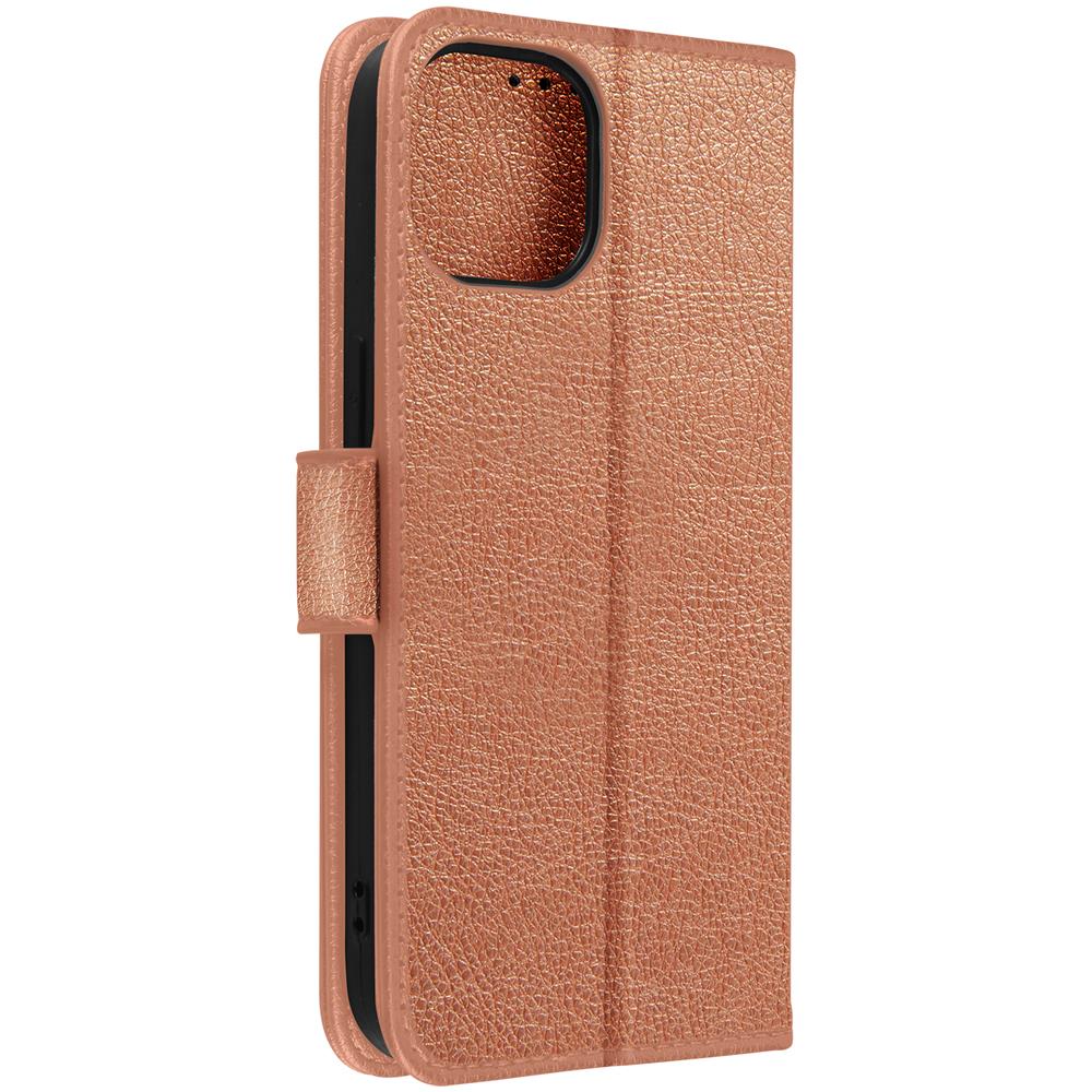 Custodia Per Iphone 15 Pro Max Copertina Portacarte Funzione Supporto Rosa - Foto 1