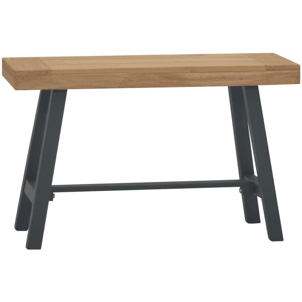 Panchina 80 Cm In Legno Massello Di Teak - Foto 1