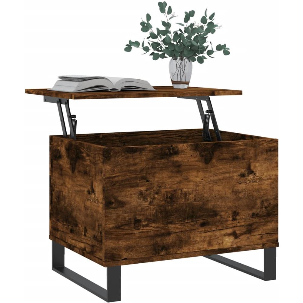 Tavolino Da Salotto Rovere Fumo 60x44,5x45 Cm Legno Multistrato - Foto 3