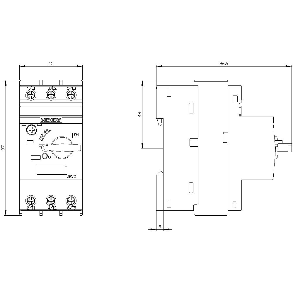 3RV2411-1BA10 interruttore automatico 3P - Foto 6