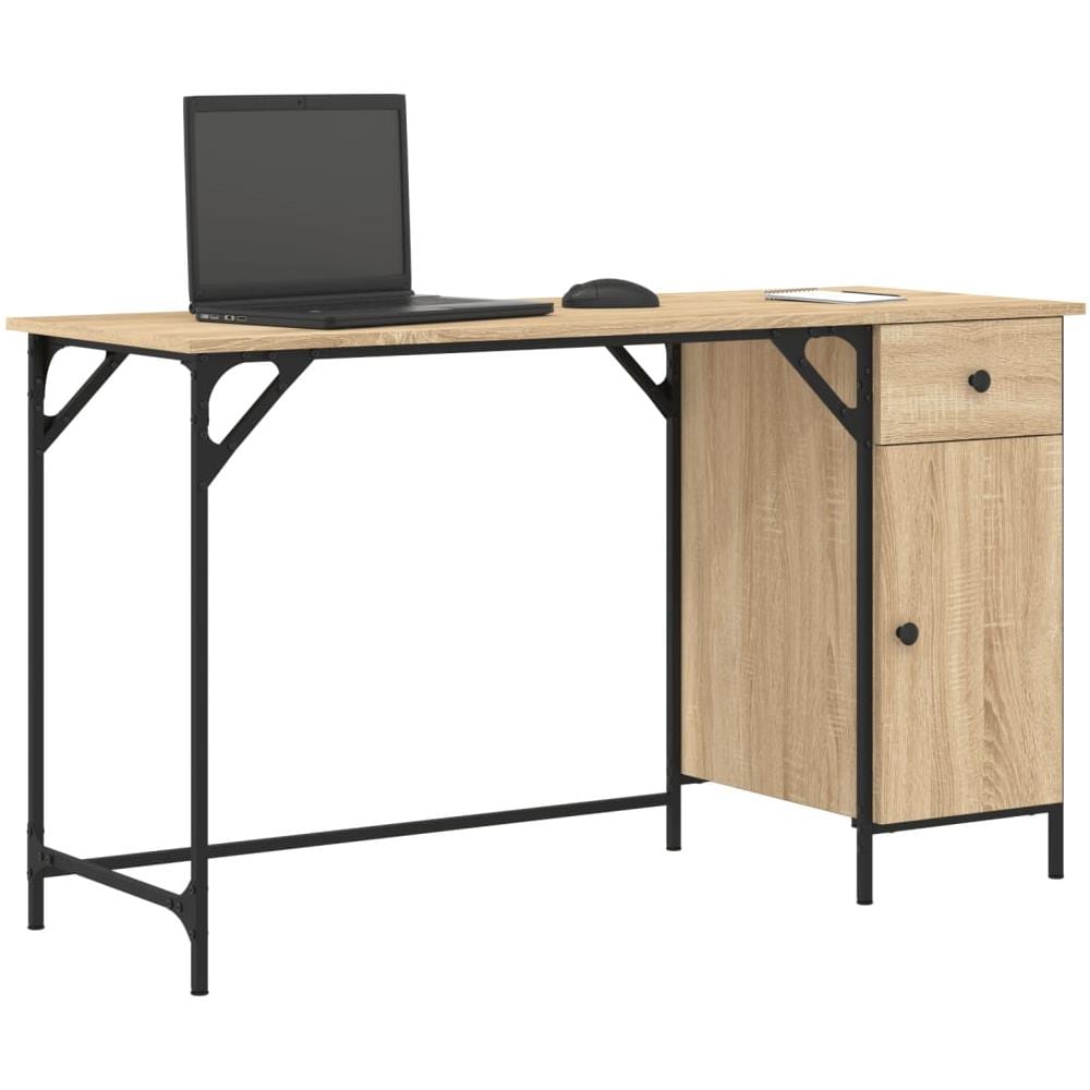 Scrivania Computer Rovere Sonoma 131x48x75 Cm Legno Multistrato - Foto 3