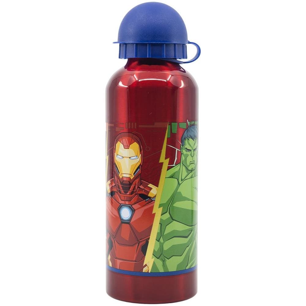 Borraccia Rossa Per Bambini In Alluminio Avengers 530 Ml Con Beccuccio E Tappo Di Sicurezza - Foto 3