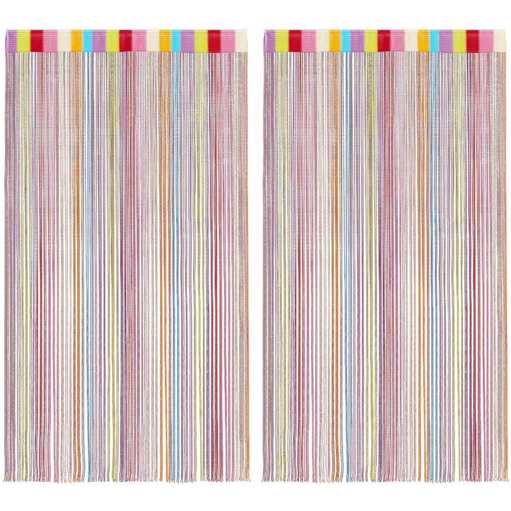 Tende a Filo 2 pz Multicolore 100x250 cm - Foto 1