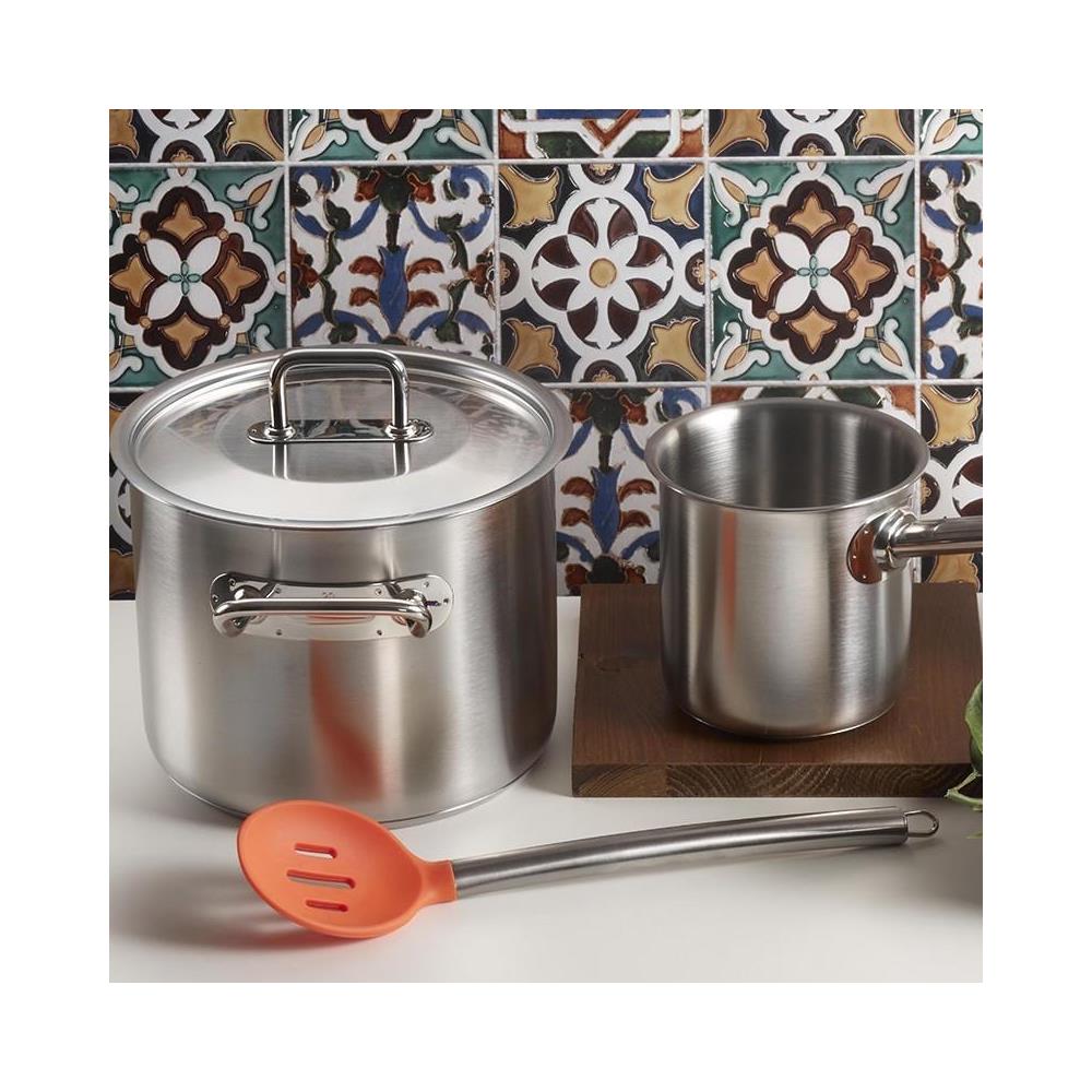 ORANGE Cucchiaione forato in acciaio e silicone Made in Italy - Foto 2