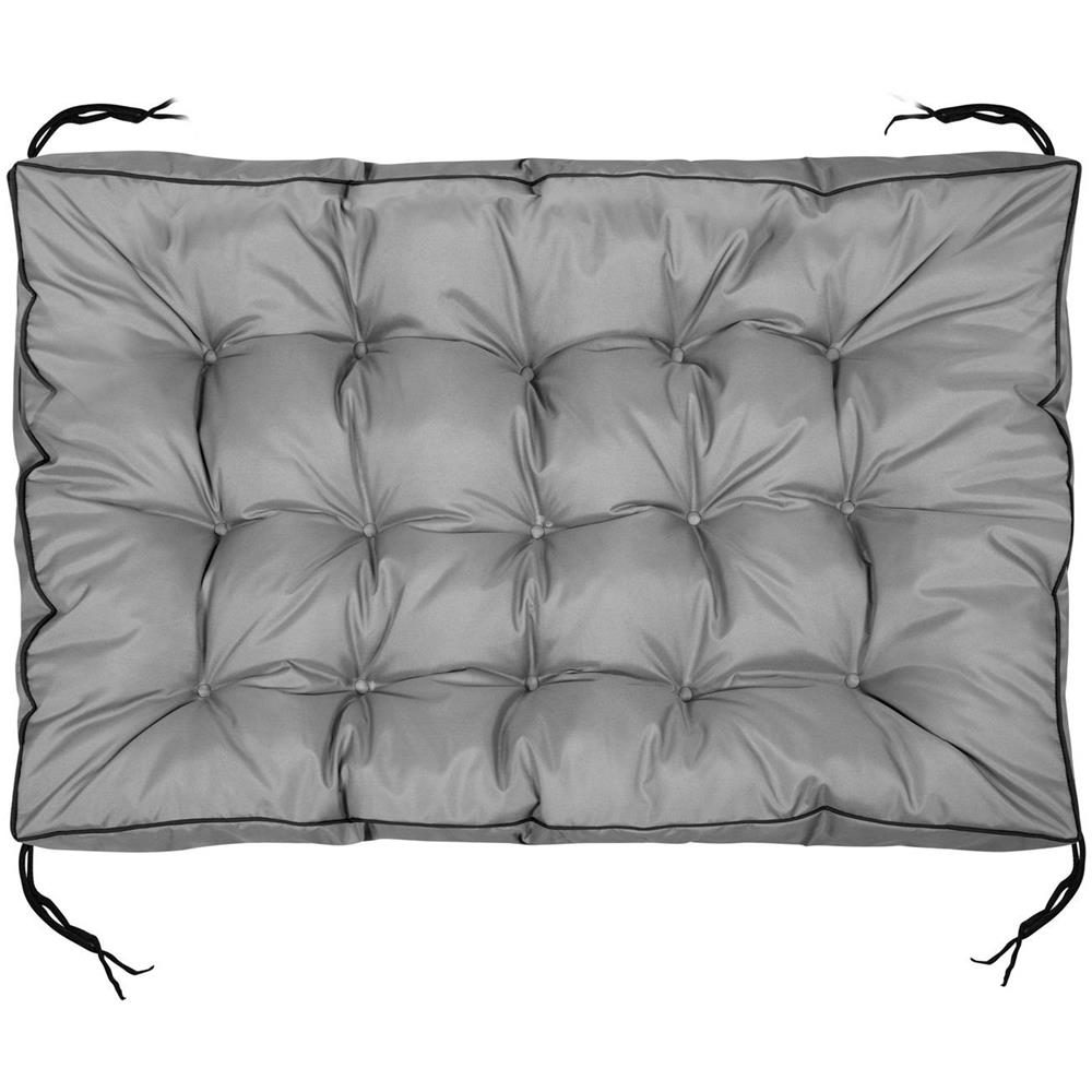 Cuscino da giardino impermeabile grigio 120x80 cm per panca in pallet - Foto 2