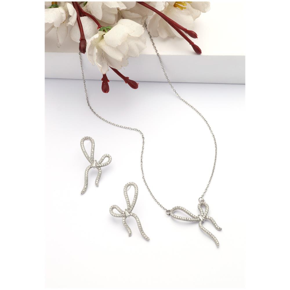Set Orecchini e Collana Fiocco Scintillante - Foto 1