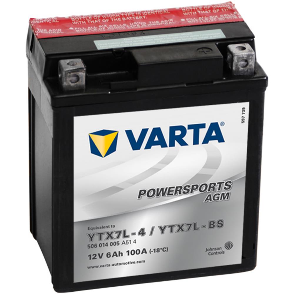 Batteria Moto AGM 12 V 6 Ah YTX7L-4 / YTX7L-BS - Foto 1
