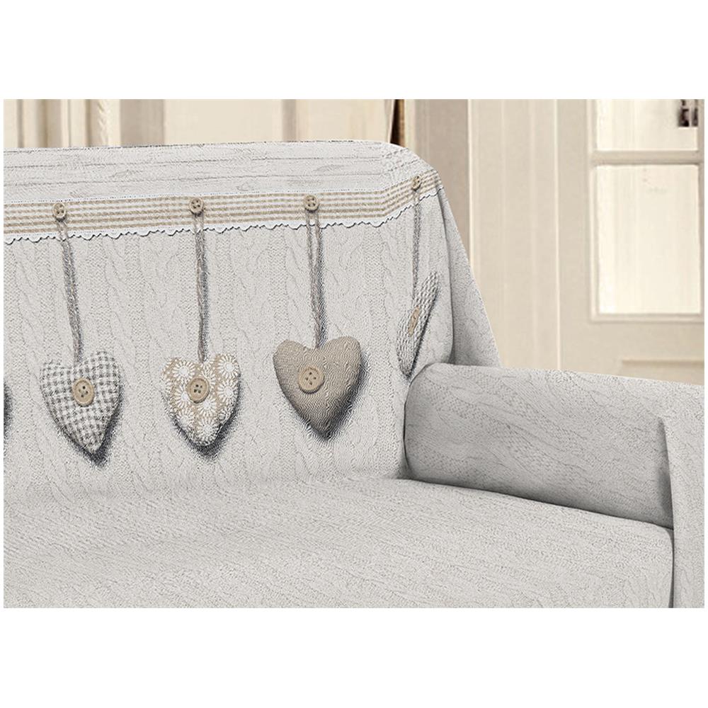 Telo Arredo Linea Pensieri Delicati Disegno Cuore Appeso Singolo Beige - Foto 4