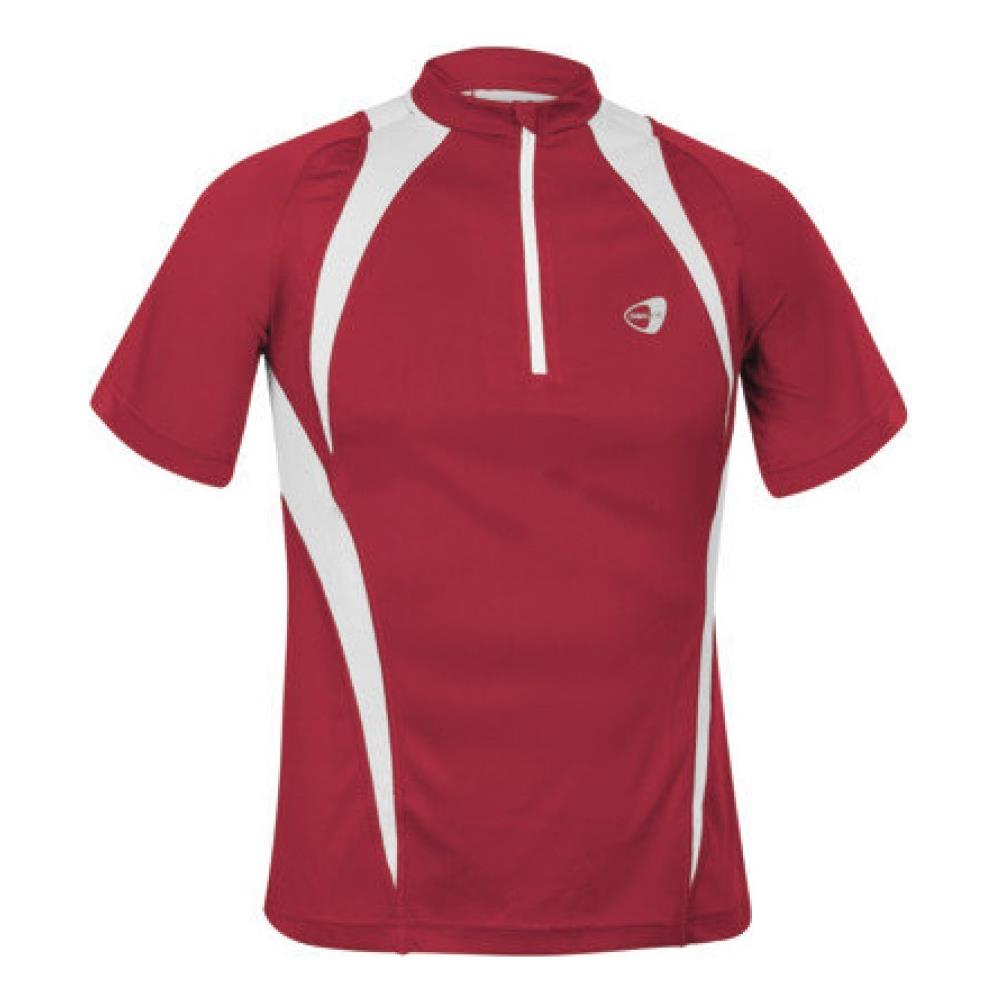 Maglia Uomo Con Zip M Rosso Bianco - Foto 1