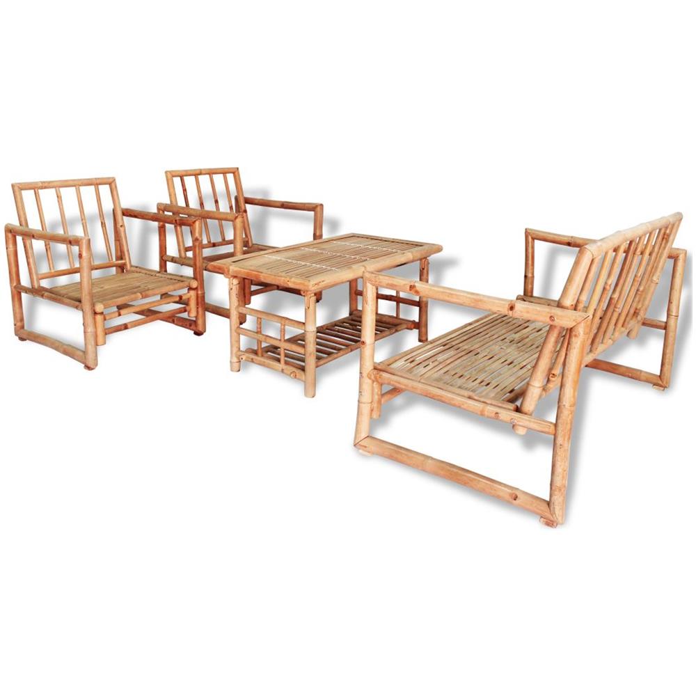 Set Mobili Da Giardino 12 Pz In Bambù - Foto 2