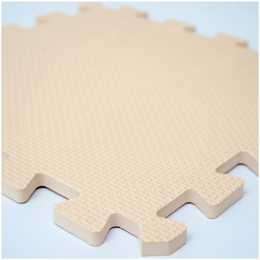Tappeto Puzzle Per Bambini Morbido Tappetino Gioco Marrone Beige - Foto 2