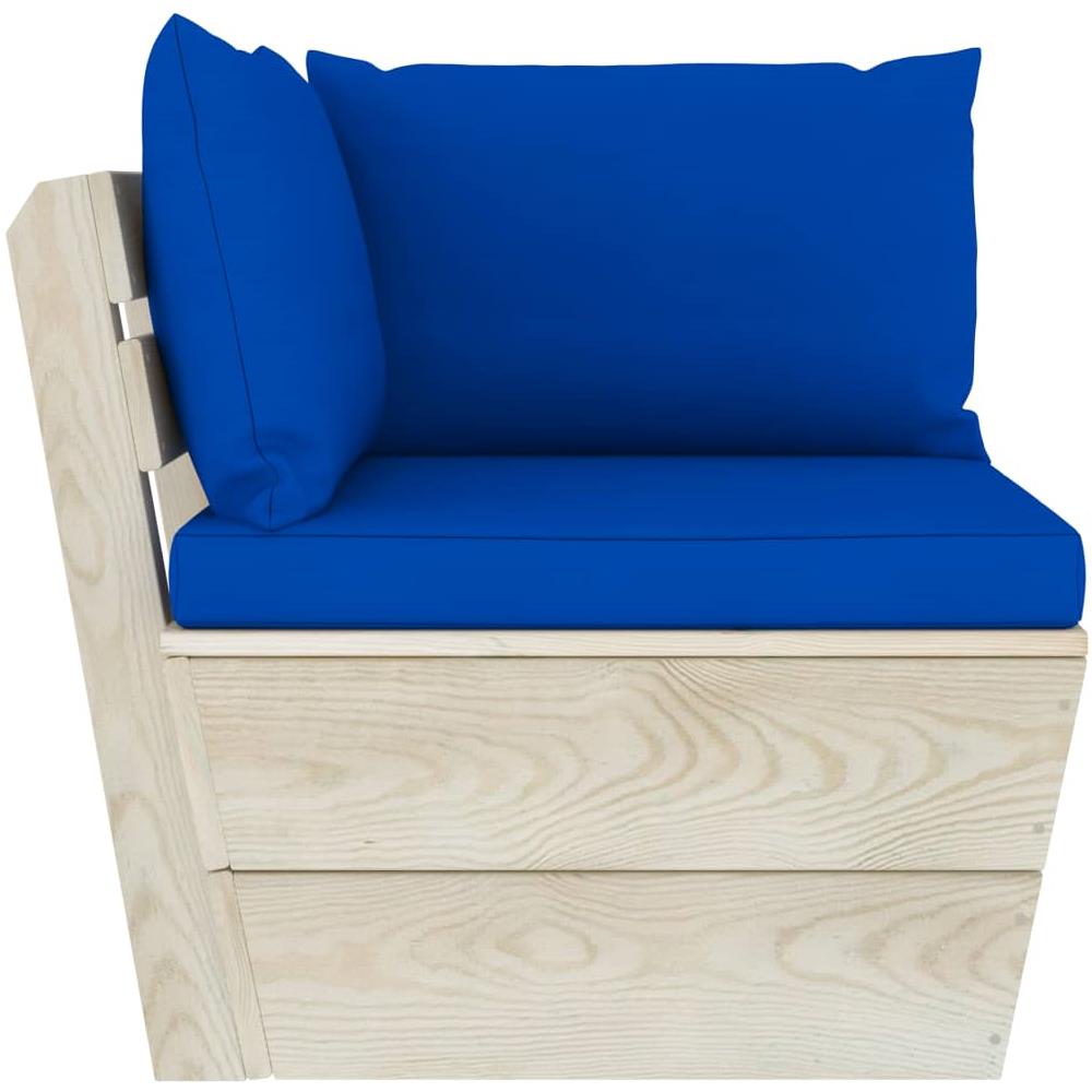 Divano Angolare da Giardino su Pallet e Cuscini Legno di Abete - Foto 2