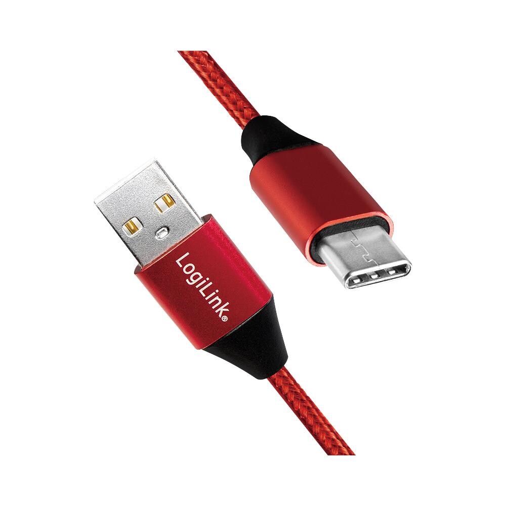 CU0148 cavo USB 1 m 2.0 USB A USB C Nero, Rosso - Foto 2