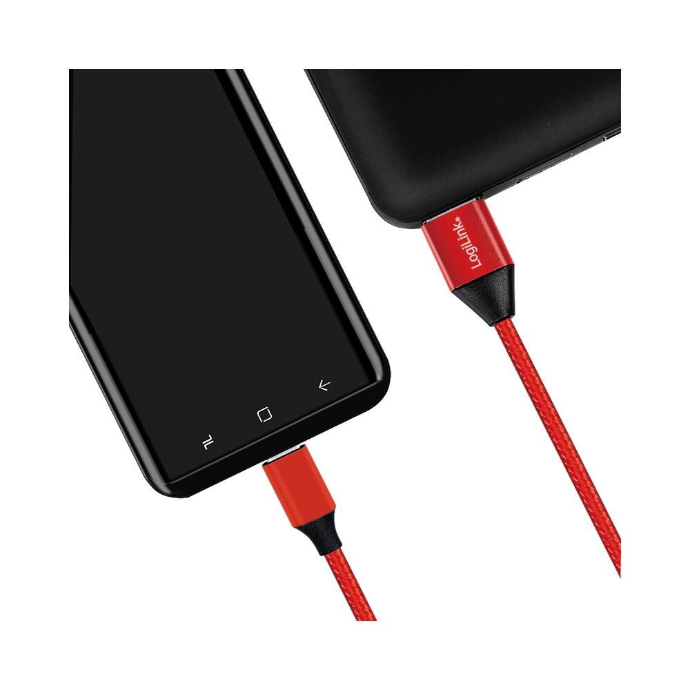 CU0148 cavo USB 1 m 2.0 USB A USB C Nero, Rosso - Foto 3