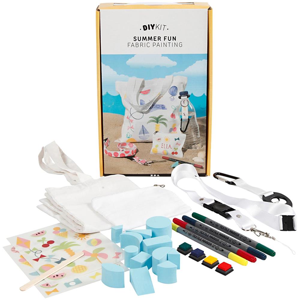 Kit Fai Da Te - Vernice Per Borse In Tessuto, Estate - Foto 2