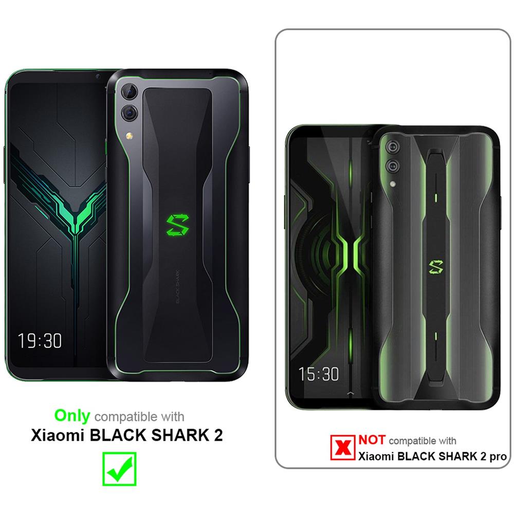 3x Pellicola Armatura A Schermo Intero Compatibile Con Xiaomi Black Shark 2 In Trasparente Con Nero - 3x Vetro Temperato (tempered) Di Protezione Del Display In Durezza 9h Con 3d Touch - Foto 2