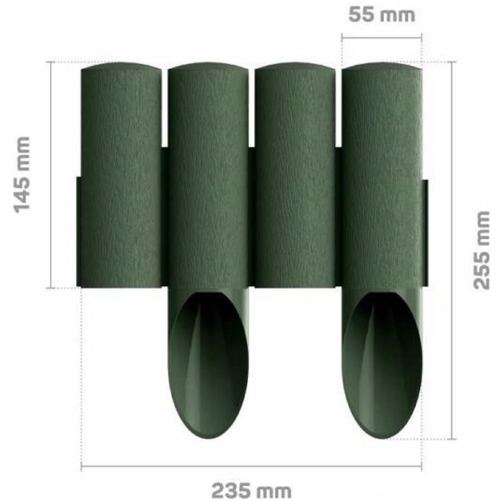 Palizzate Di Plastica Verde 23cm X 25,5 Cm | Aiuole Giardino | Cordoli Per Aiuole - Foto 2