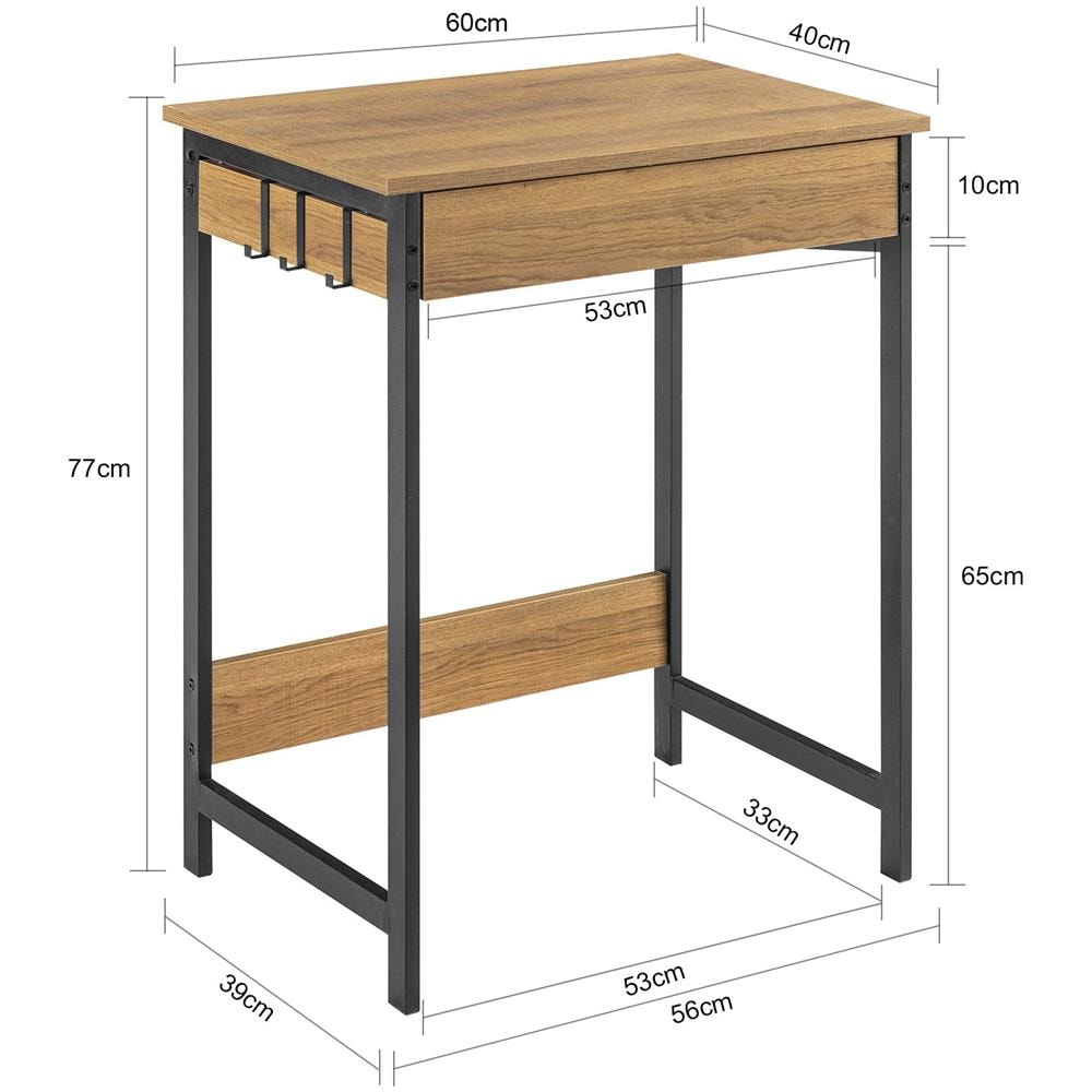 Sobuy Scrivania Con Cassetto 60x40x77cm Fwt43-n - Foto 2