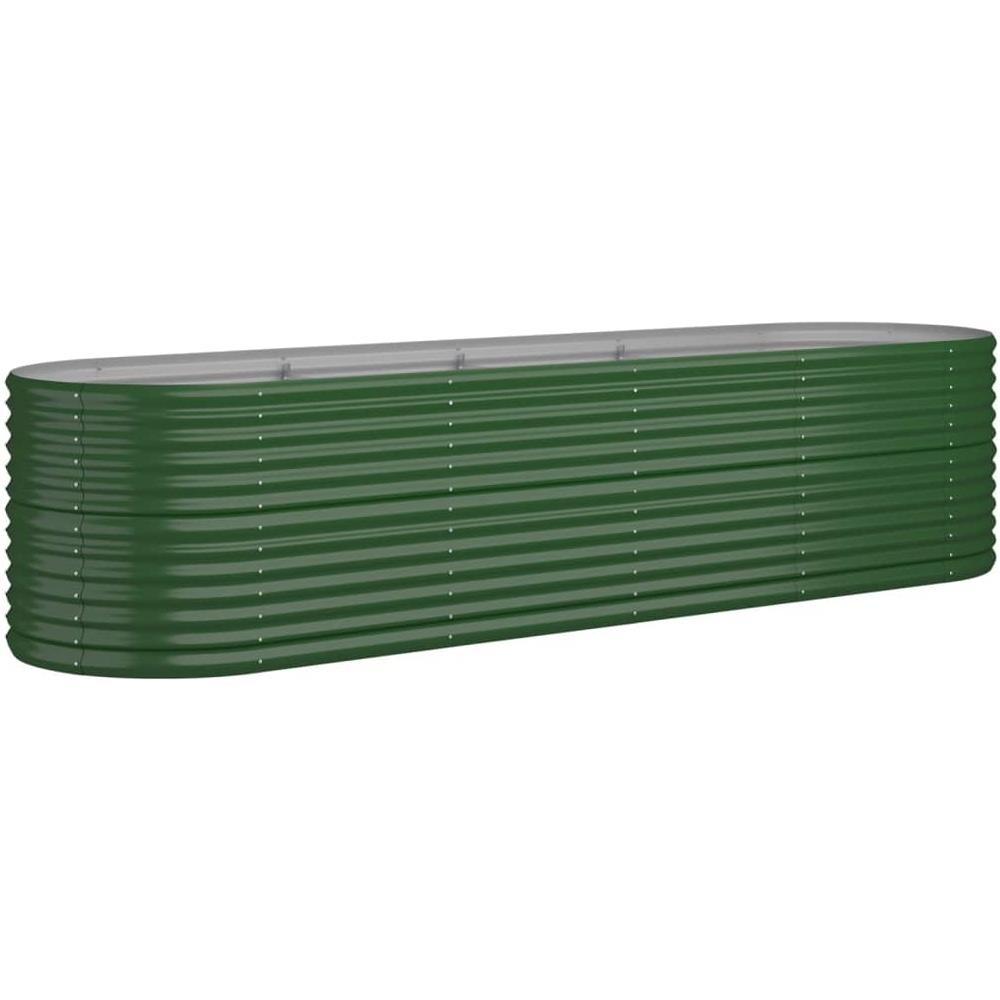 Letto Giardino Acciaio Verniciato a Polvere 296x80x68 cm Verde - Foto 1