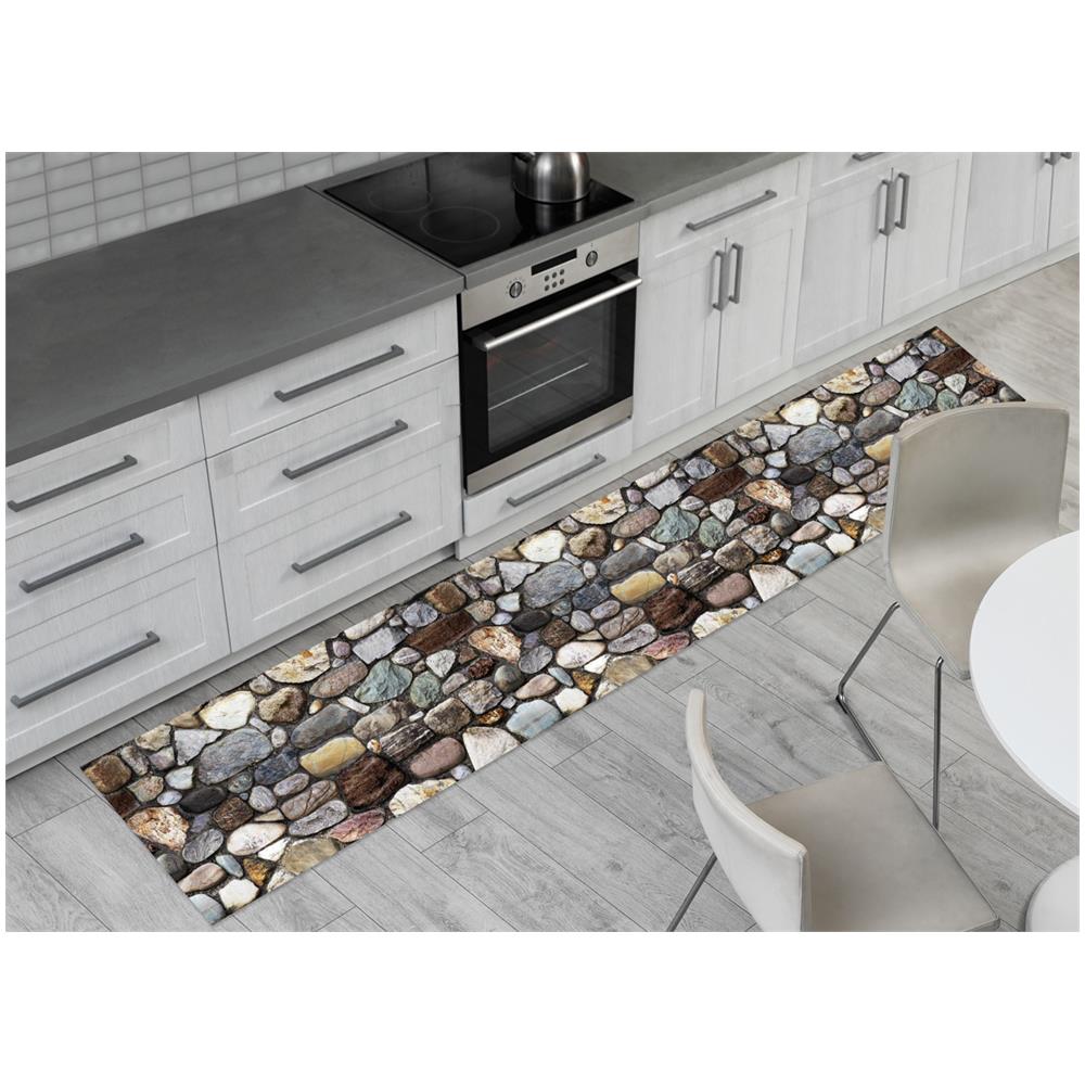 Tappeto Passatoia Cucina Antiscivolo Sottolavello Digitale Fantasie Varie 50x180 Pietre - Foto 1