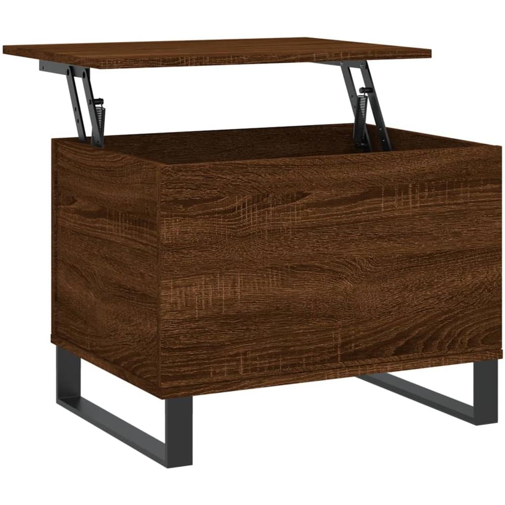 Tavolino Salotto Rovere Marrone 60x44,5x45 Cm Legno Multistrato - Foto 2