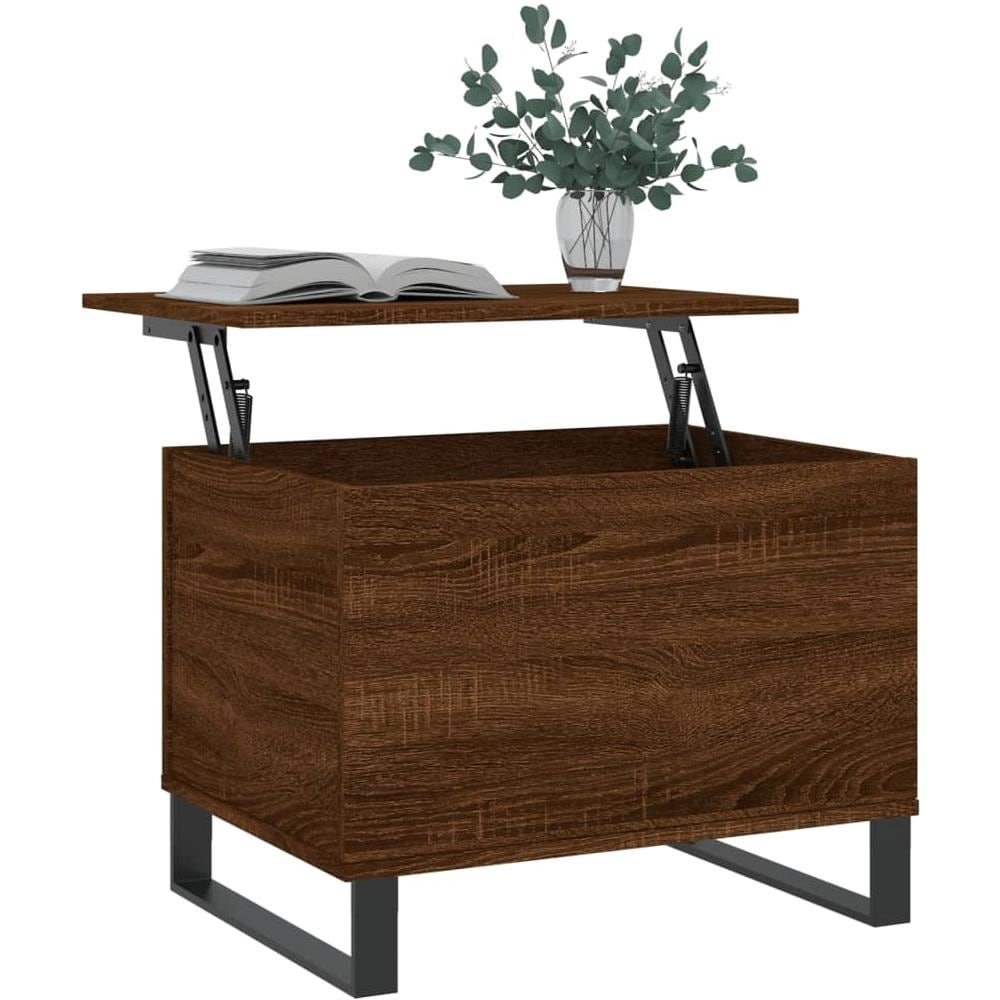 Tavolino Salotto Rovere Marrone 60x44,5x45 Cm Legno Multistrato - Foto 3