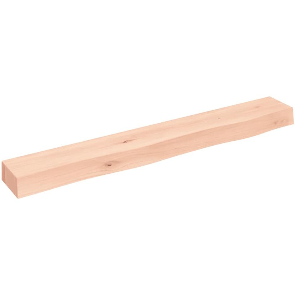 Ripiano a Parete 80x10x6 cm Legno Massello Rovere Non Trattato - Foto 1
