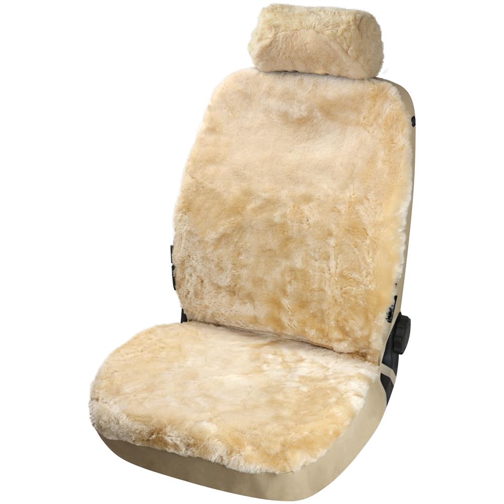 Coprisedili Auto Iva In Pelle D'agnello Beige Con Zipp It System - Foto 1