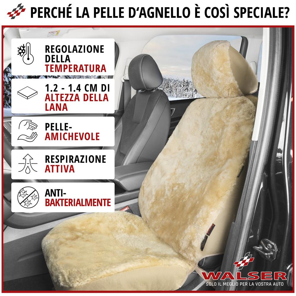 Coprisedili Auto Iva In Pelle D'agnello Beige Con Zipp It System - Foto 2