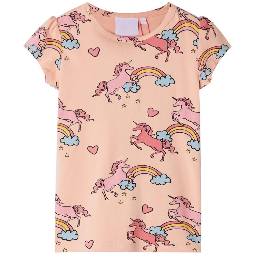 Pigiama da Bambina a Maniche Corte Arancione Chiaro 104 - Foto 2