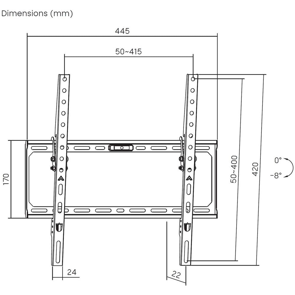 WT75T-391 Supporto TV a parete 190,5 cm (75") Nero - Foto 6