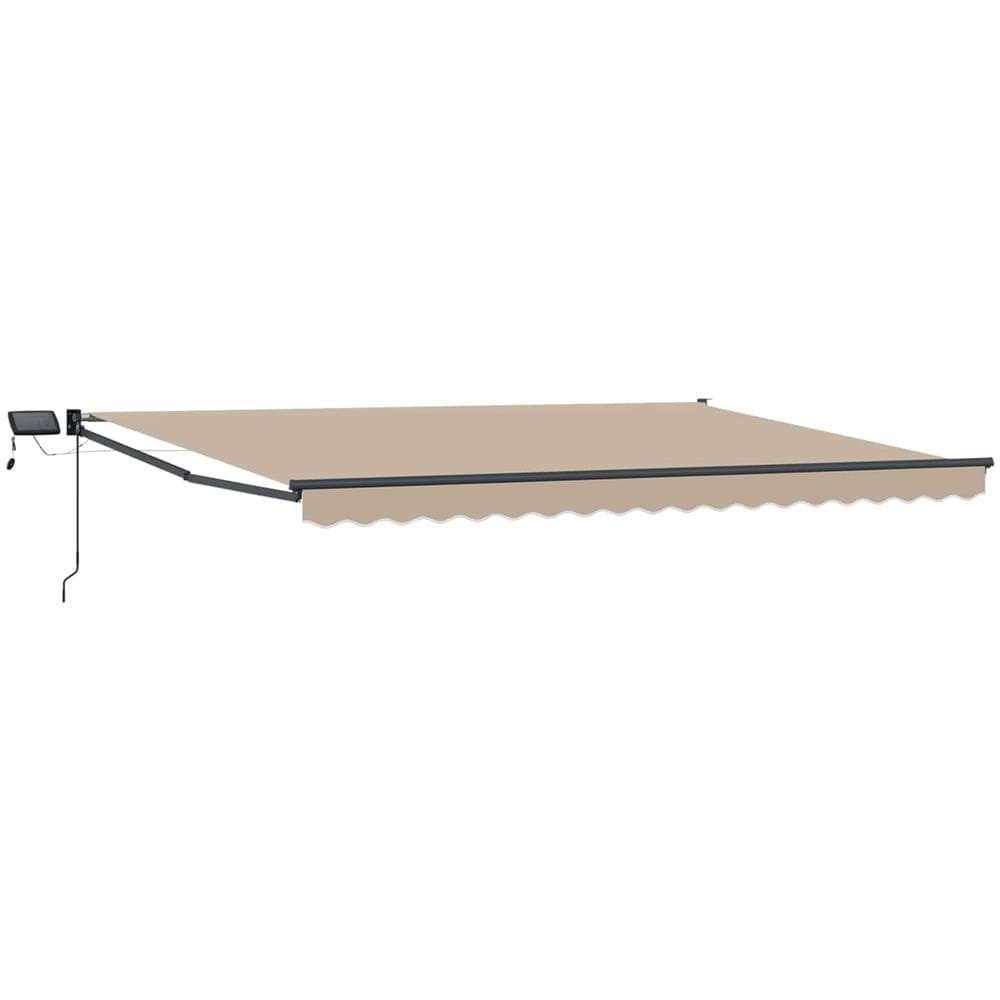 Tenda retrattile manuale con LED Beige e Antracite 4 × 3 m - Foto 1