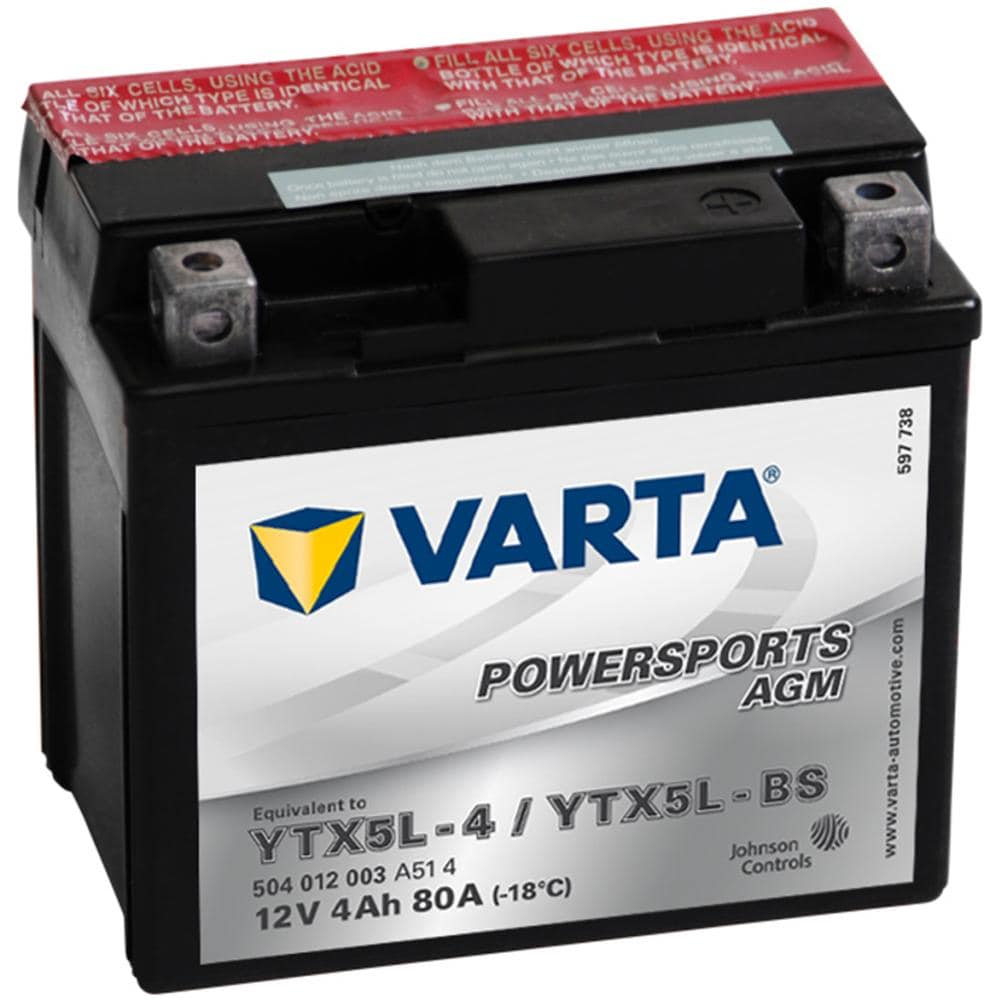 Batteria Moto Powersports AGM YTX5L-4 / YTX5L-BS - Foto 1