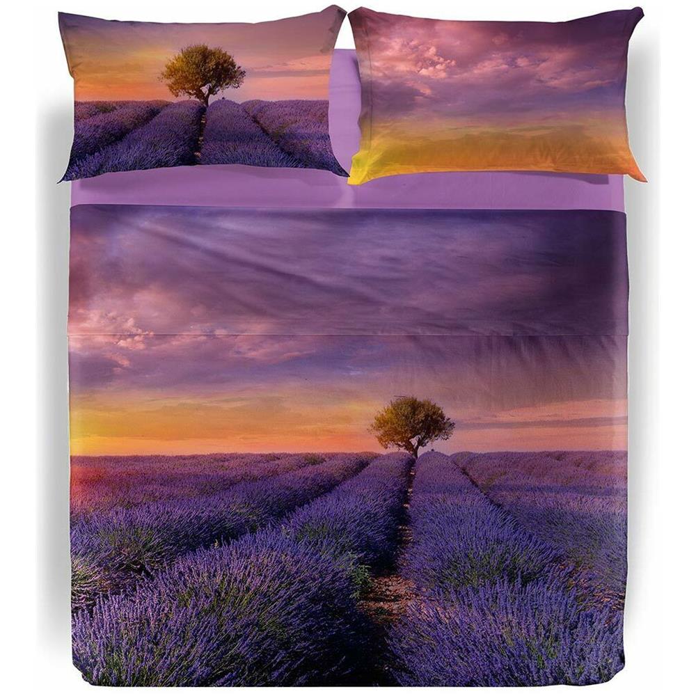 Completo Lenzuola Matrimoniale Lavender Sunset - Foto 2