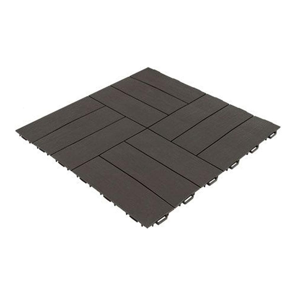 Piastrelle Quadrata In Resina 56x56cm Marrone Pavimentazione Per Esterno P56qms - Foto 1