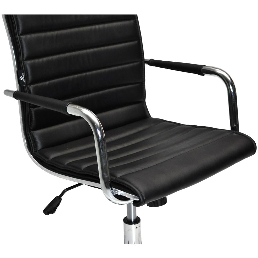 Sedia Ufficio Asti in Ecopelle Nero - Foto 6