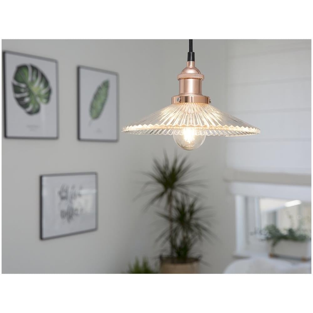 Lampadario In Rame / vetro Curone - Foto 2