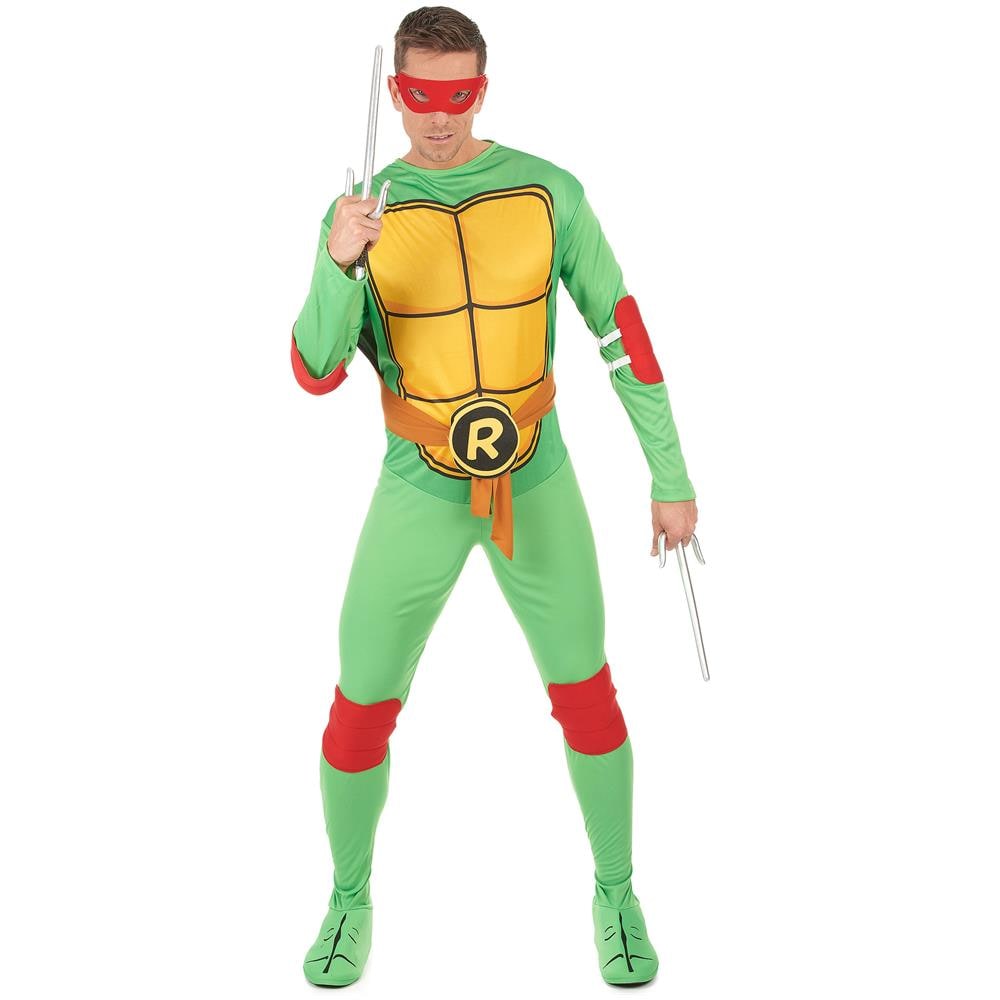 Travestimento Classico Da Raffaello Delle Tartarughe Ninja Per Adulto - Taglia: Xl - Foto 1