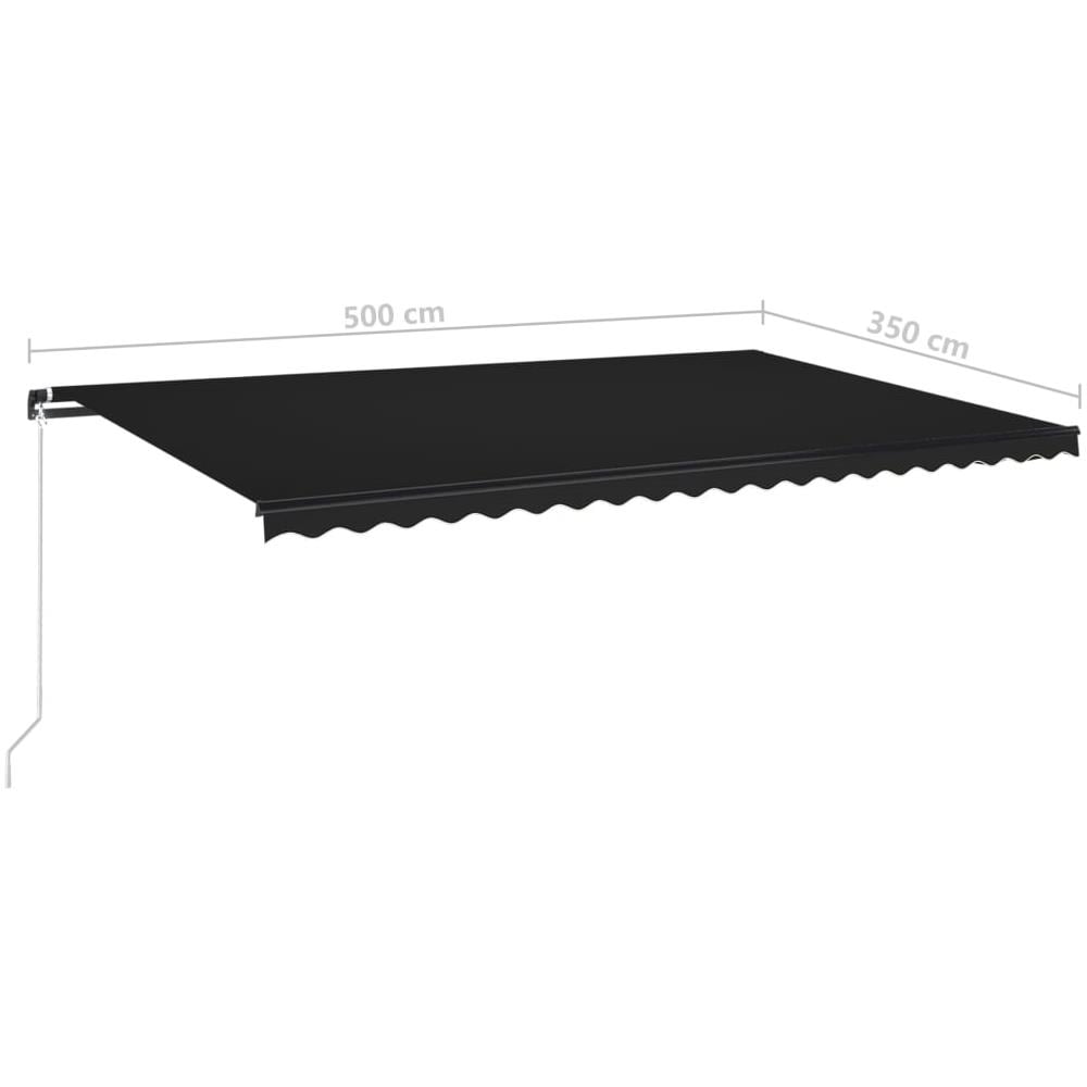 Tenda Da Sole Retrattile Manuale 500x350 Cm Antracite - Foto 7