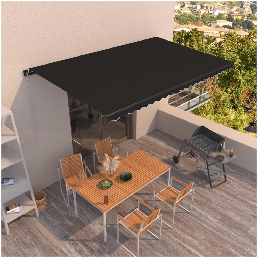 Tenda Da Sole Retrattile Manuale 500x350 Cm Antracite - Foto 1